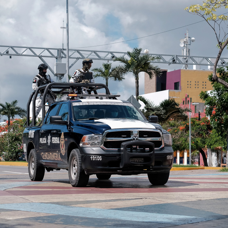 armed patrol in cancun