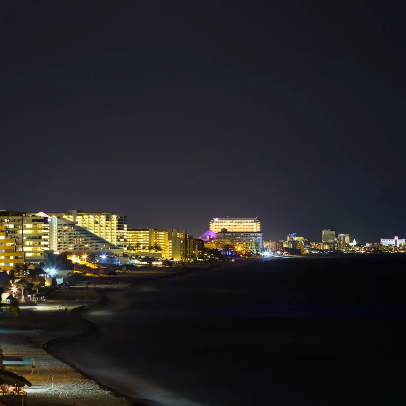 cancun at night