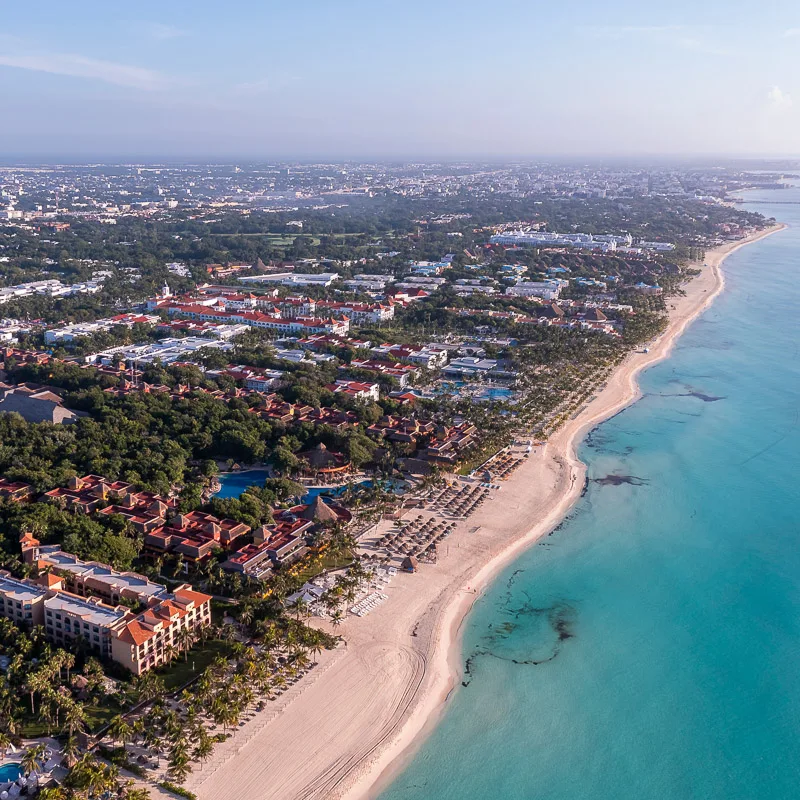 cancun beach coastline