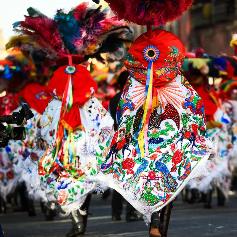 dancers in mexican parade
