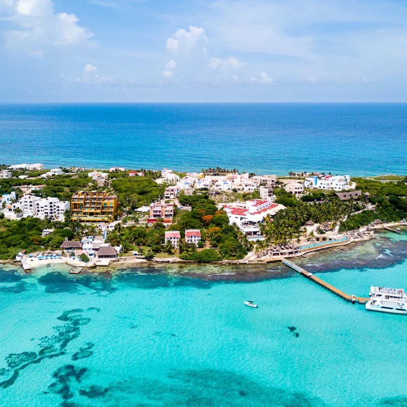 isla mujeres from above