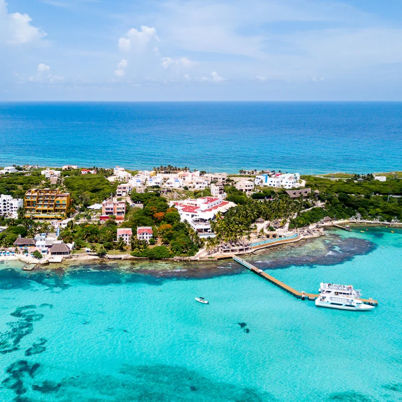isla mujeres from above