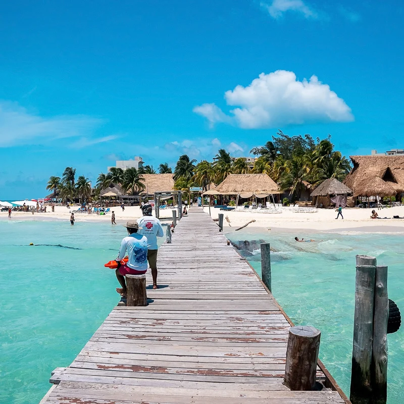 lifeguard patrolling playa del carmen