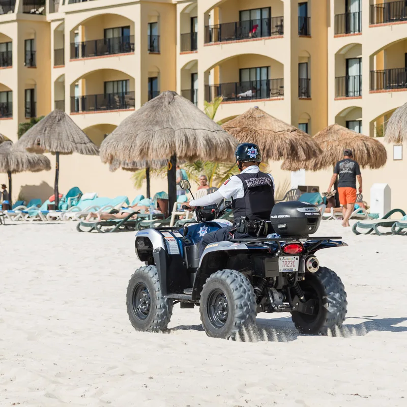 police patrol on beach