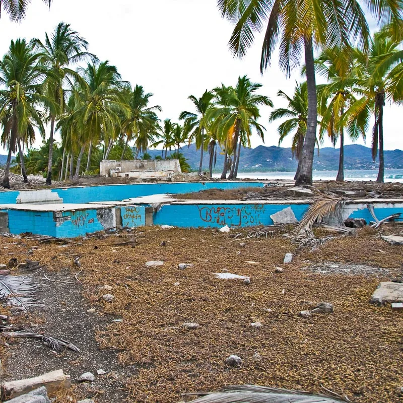 pool destoyed by hurricane