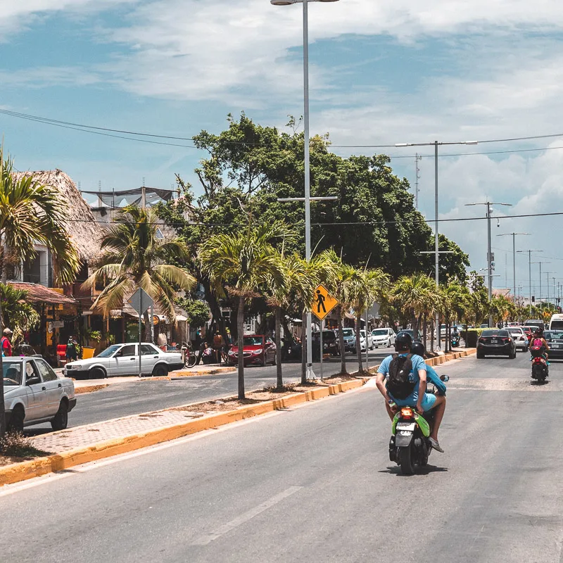 tulum busy streetscape