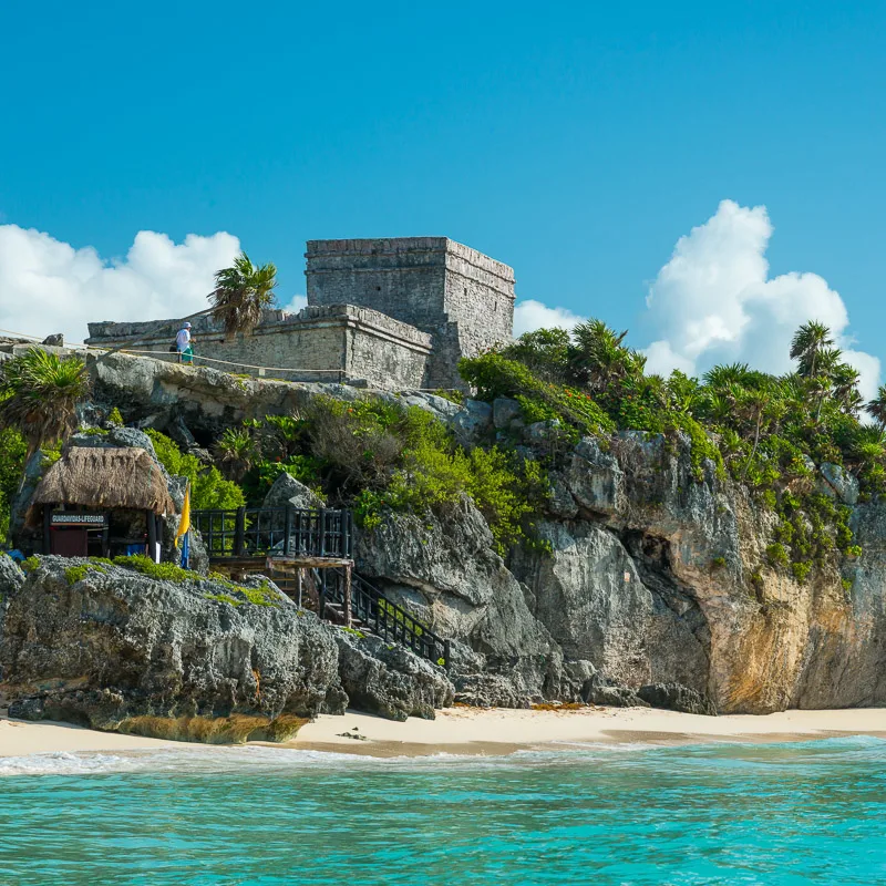 tulum ruins on beach