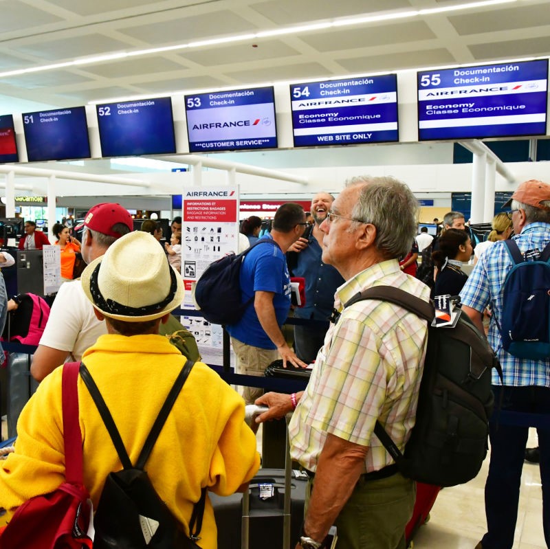 Chaos at Cancun Airport