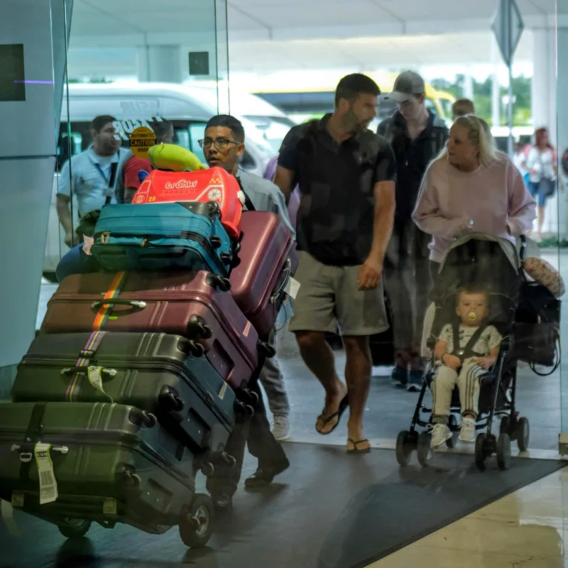 People at Cancun Airport