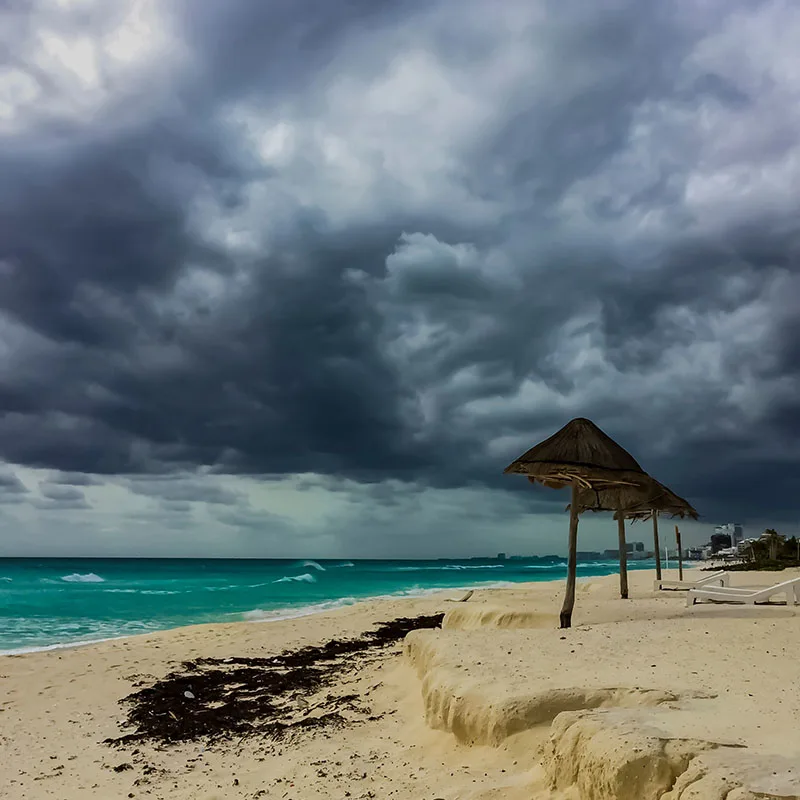 Rainy Cancun Beach