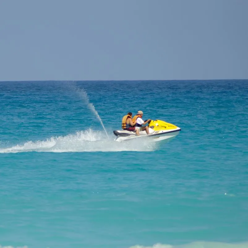 Riding Jet Skis in Cancun