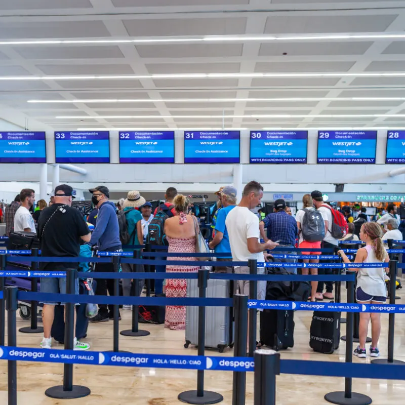 Busy Cancun Airport