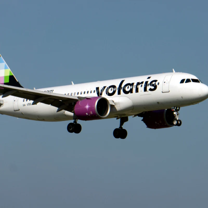 Volaris airplane on arrival