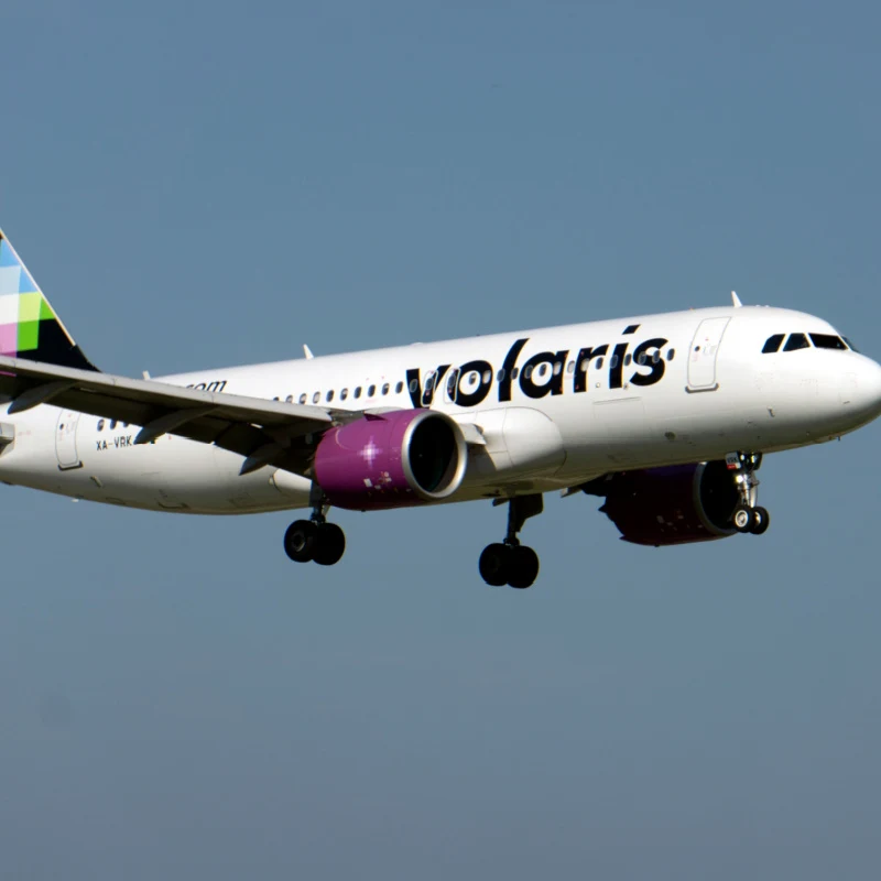 Volaris airplane in the air