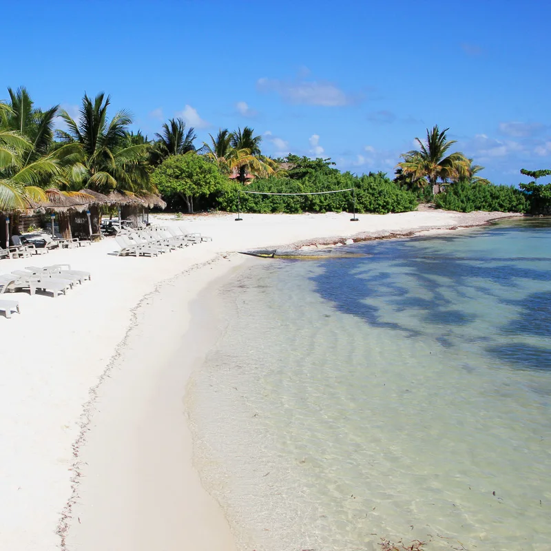 pristine beach on isla mujeres