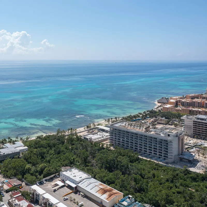 tulum beachfront with hotels