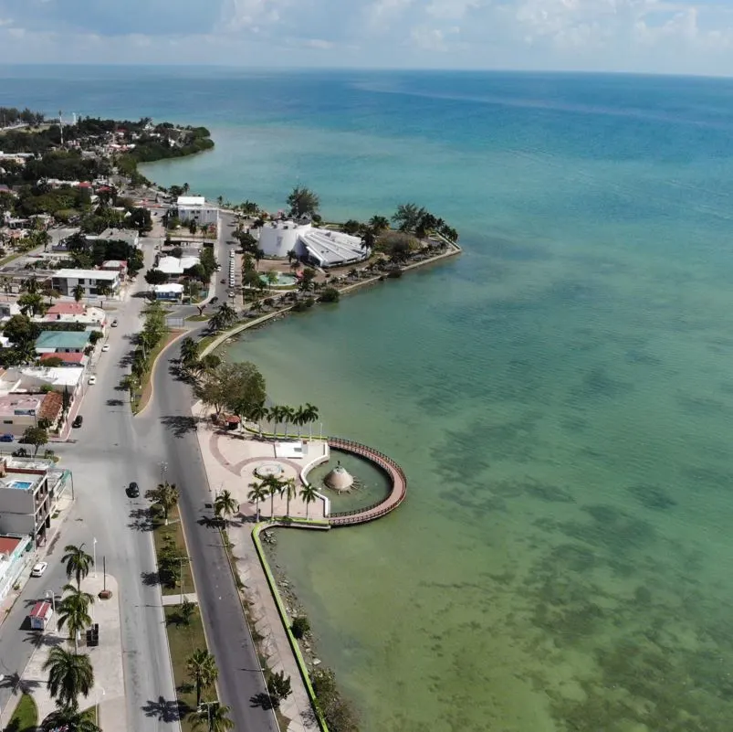 aerial view of ocean