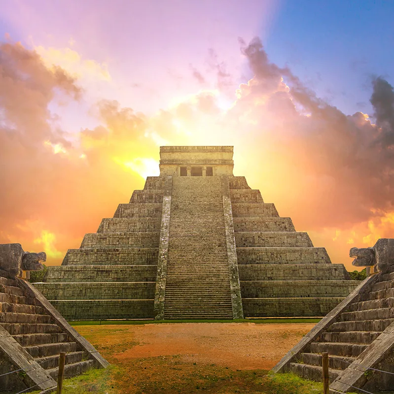 Chichen Itza at sunset