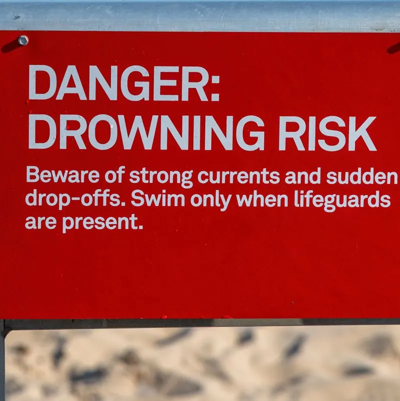 Example Of Dangerous Currents Sign 