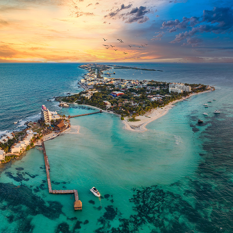 Isla Mujeres aerial view