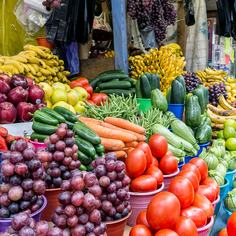 Fruit and vegetables in Mexican market