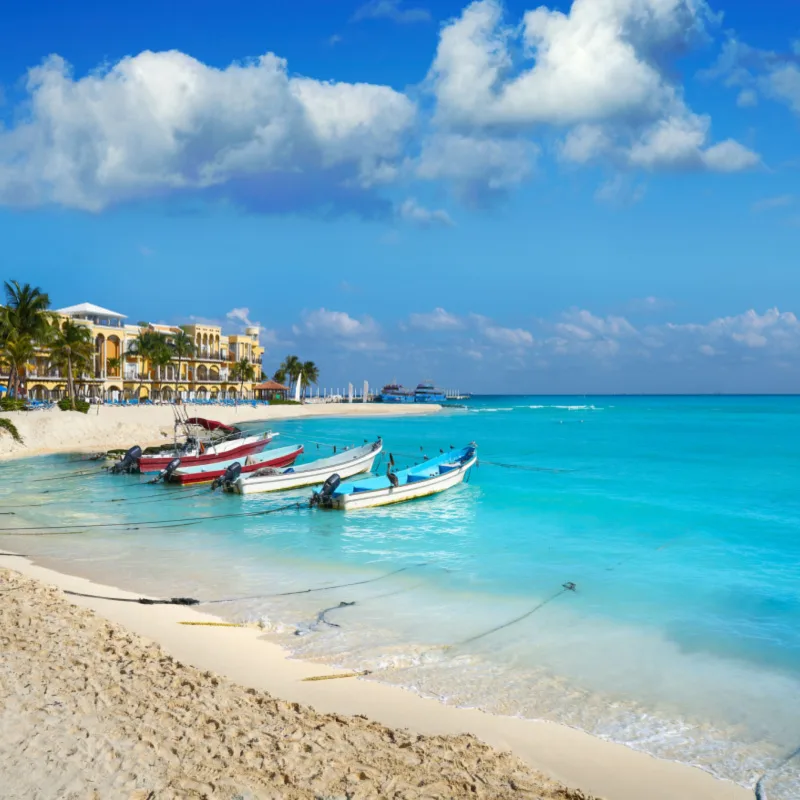 Boats in Playa del Carmen