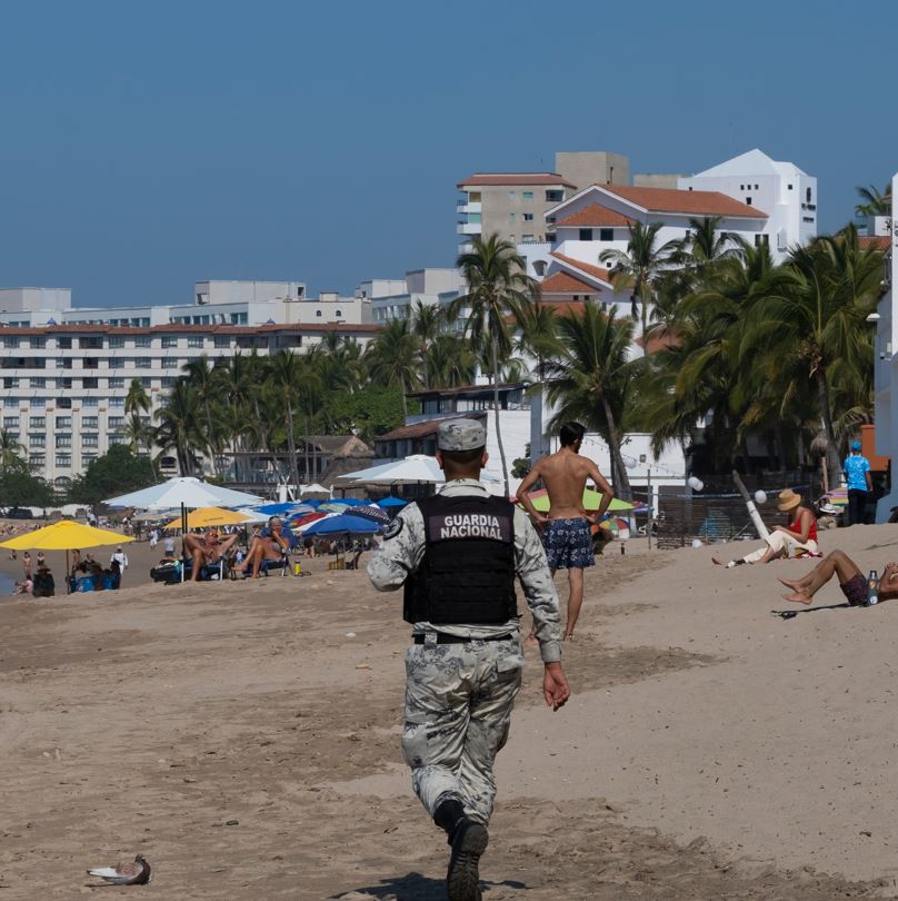 Policeman on Beach