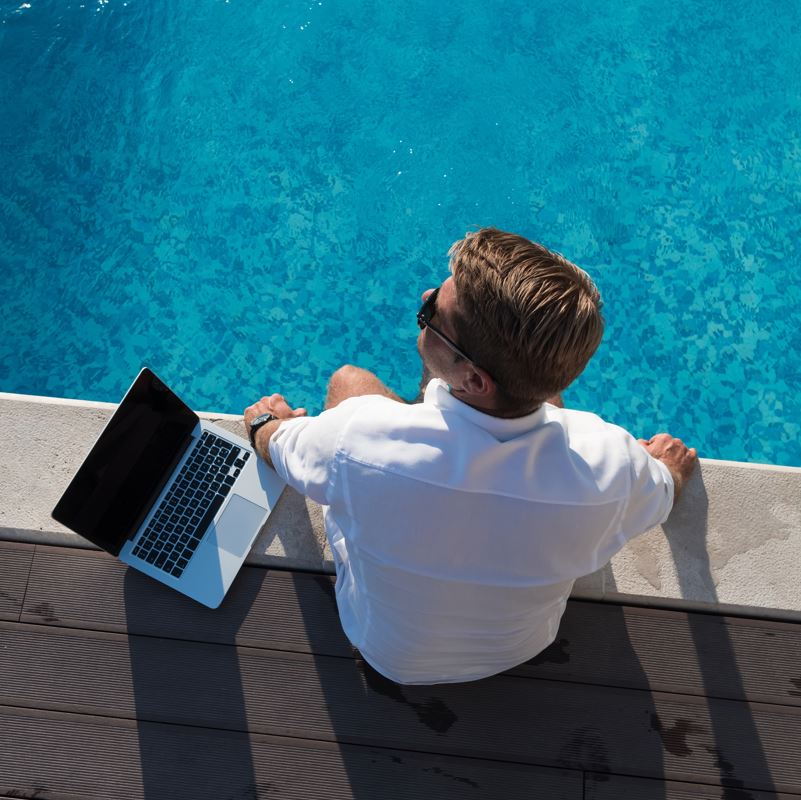 Remote Worker By Pool 