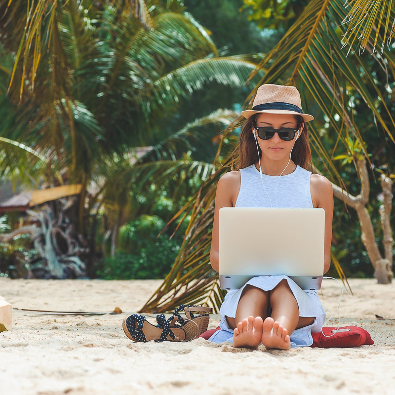 girl on the ebach tulum