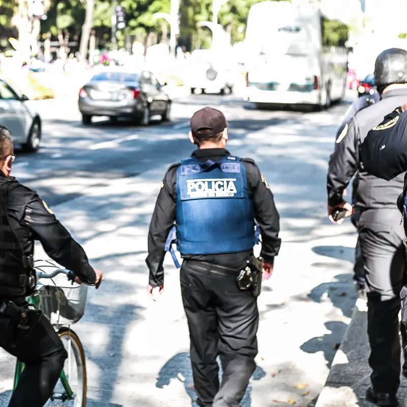 police walking together