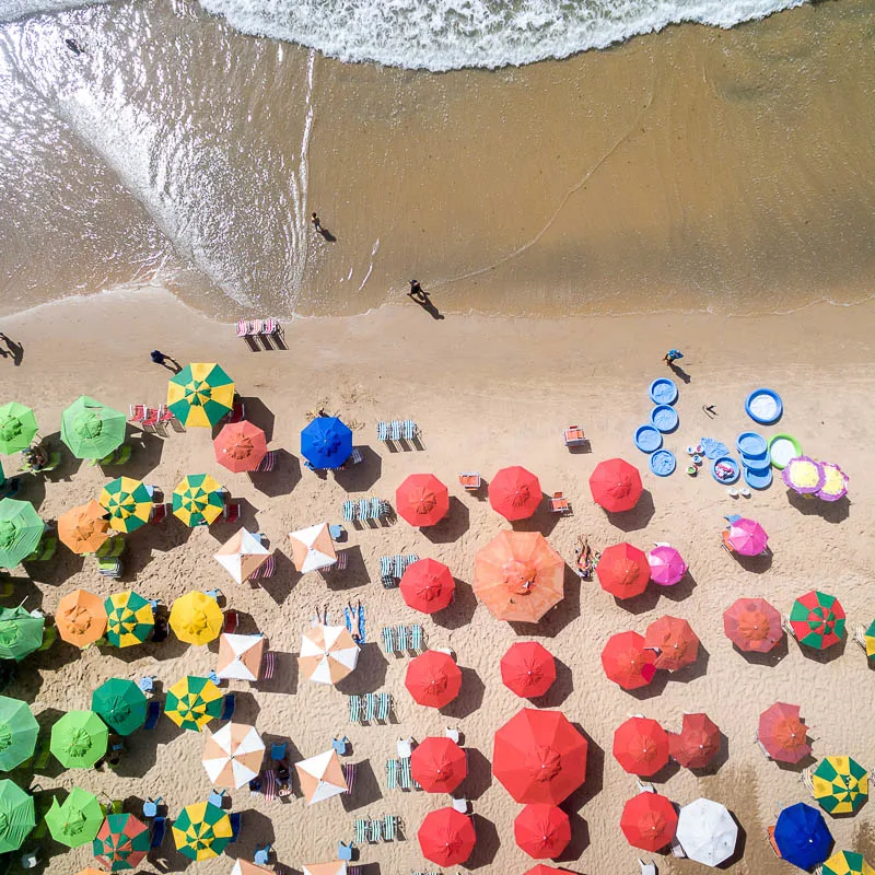 umbrellas from above