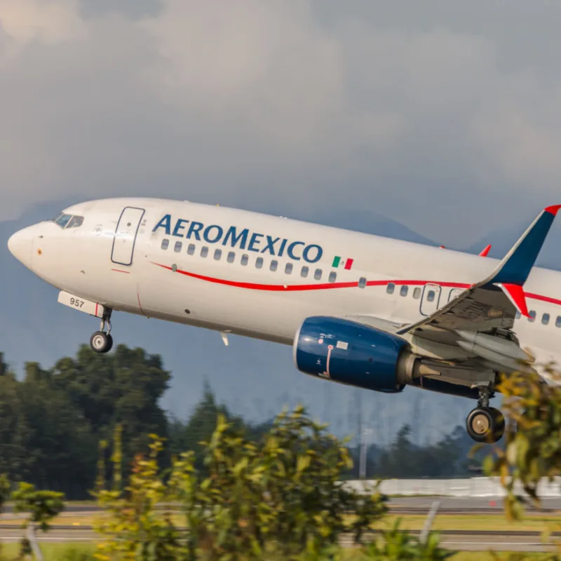 Aeromexico airplane in flight