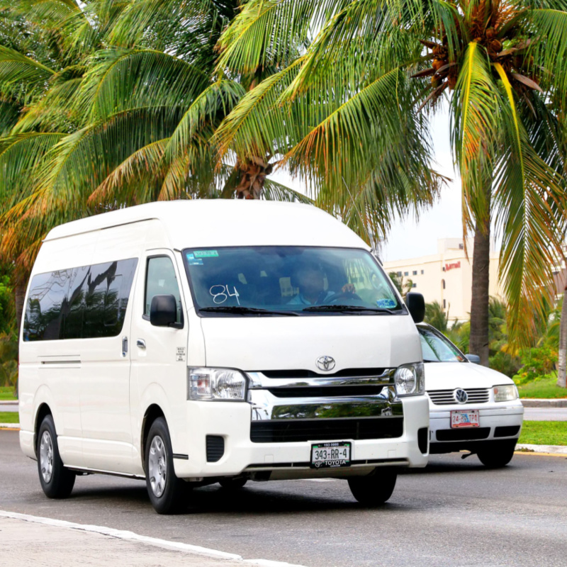 Private vehicle for transportation in and around Cancun.