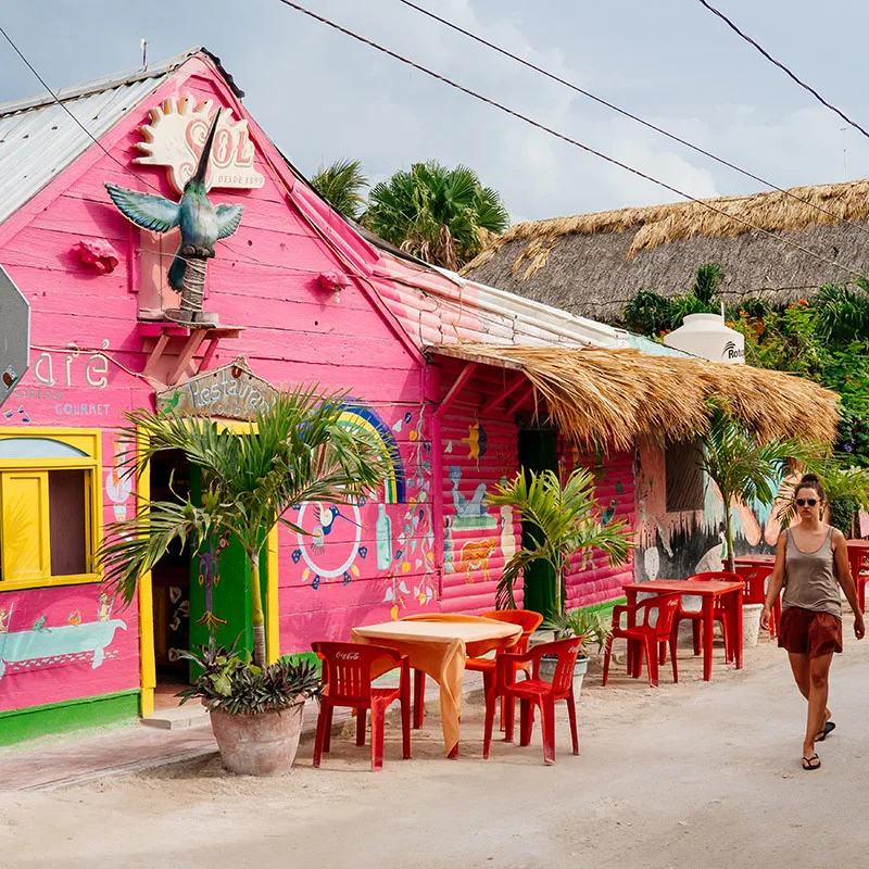 Brightly Colored Building Holbox