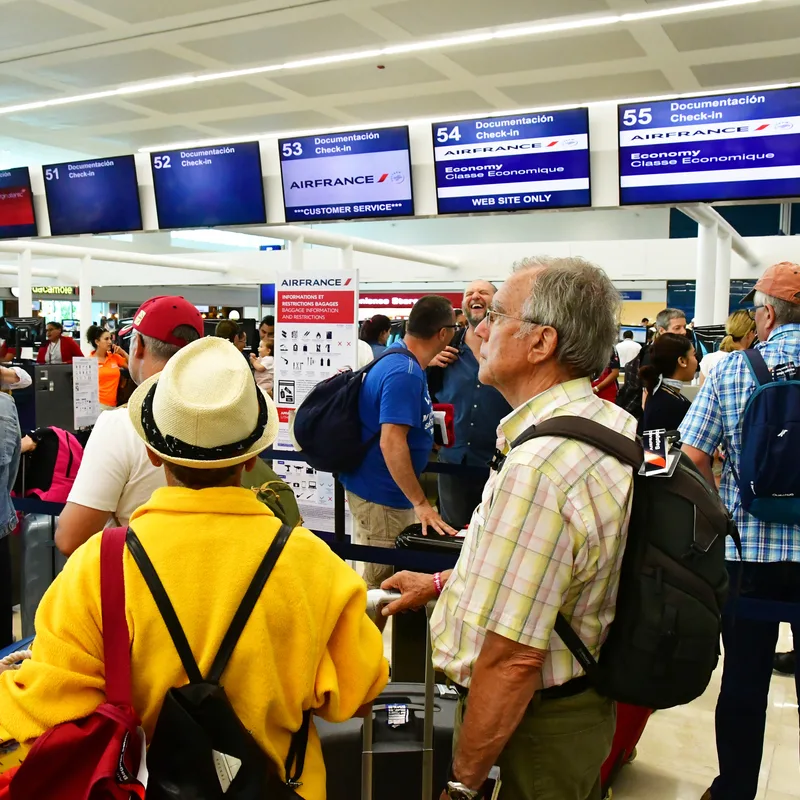 people at the airport