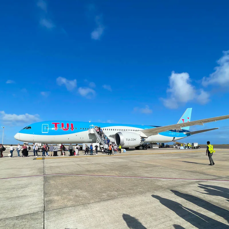 tui plane on tarmac