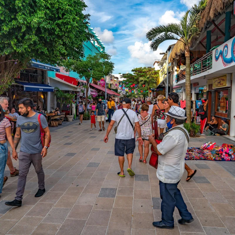 Playa del Carmen tourists