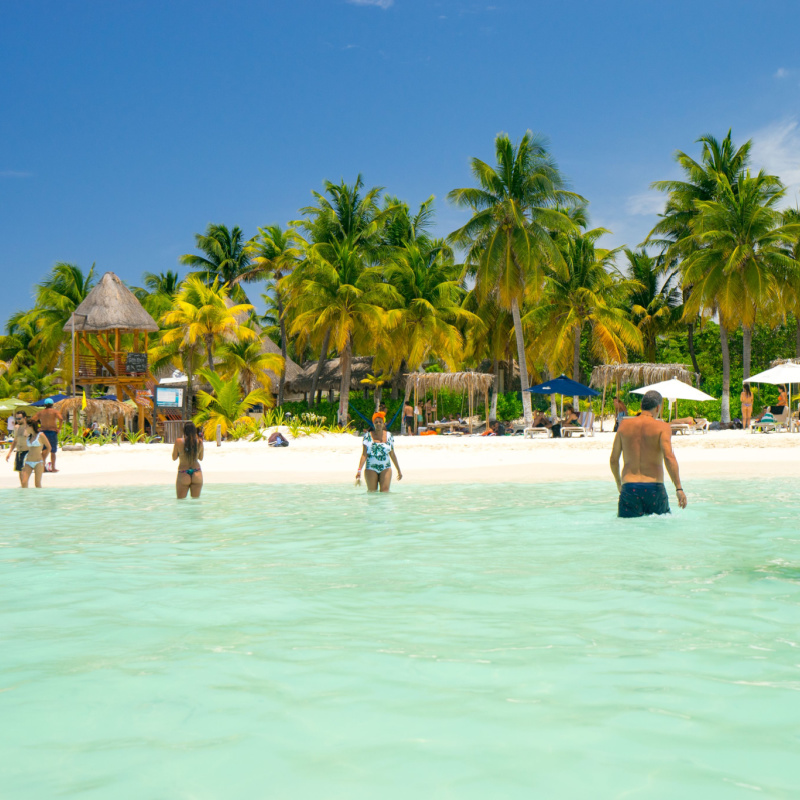 Tourists at beach