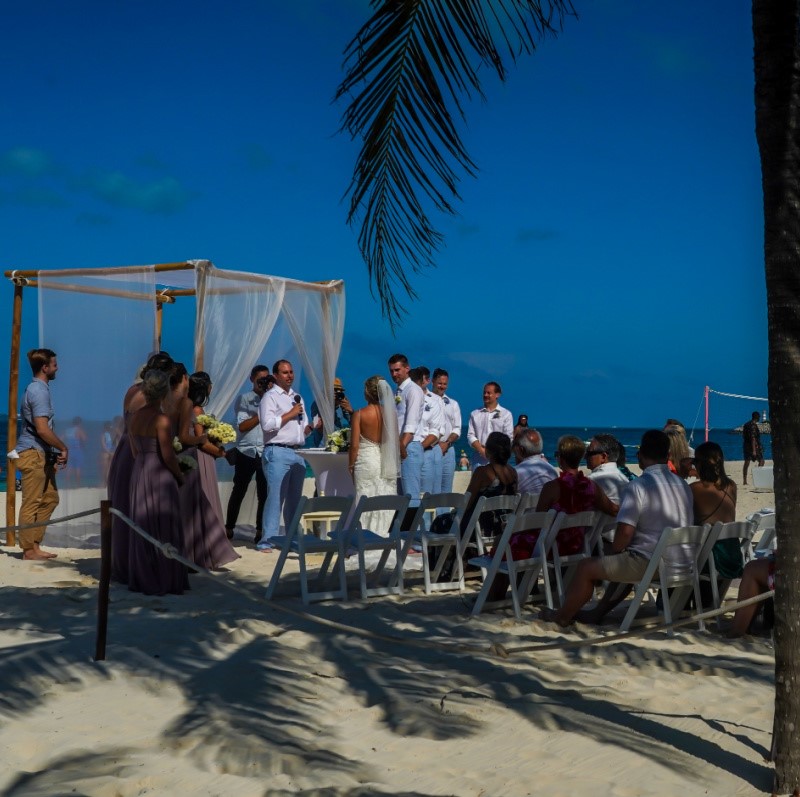 Wedding Ceremony on Cancun Beach