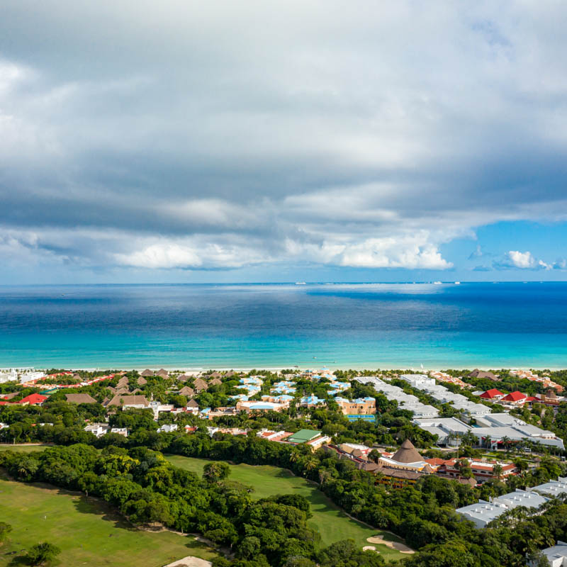 playa del carmen from above