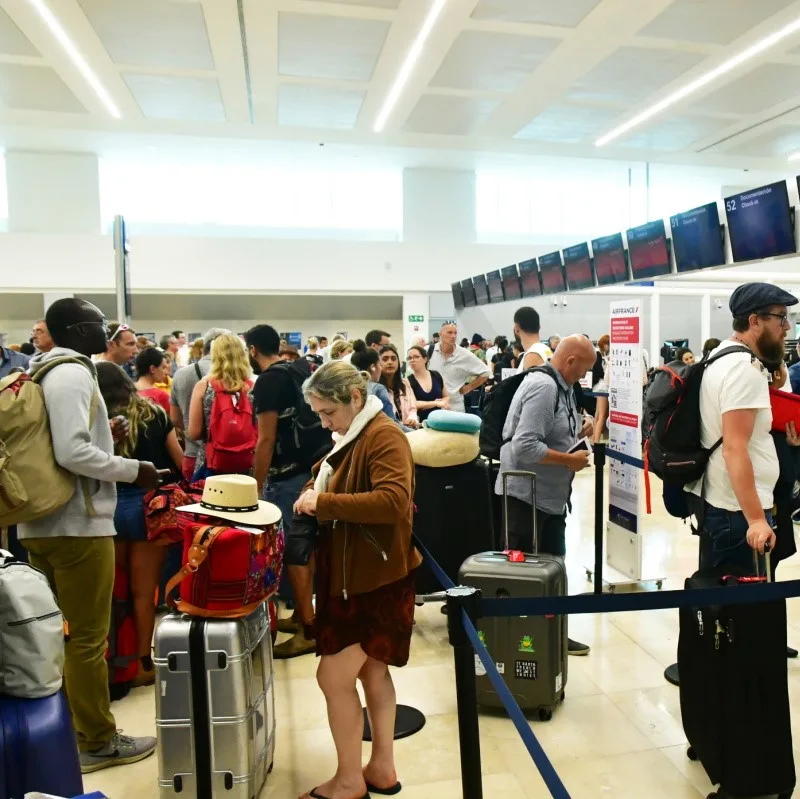 Busy Cancun Airport