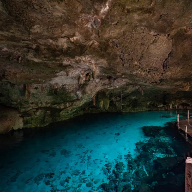 cave view in Cenote Dos Ojos