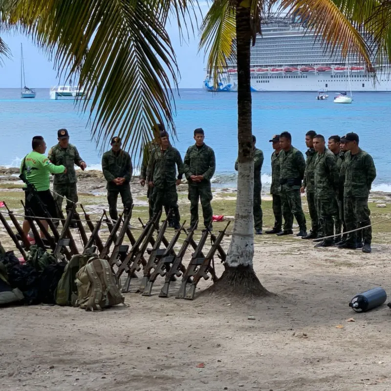 Cozumel Military Drill