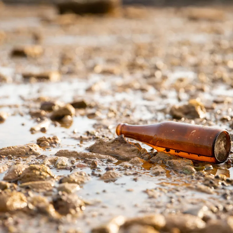 Glass on beach