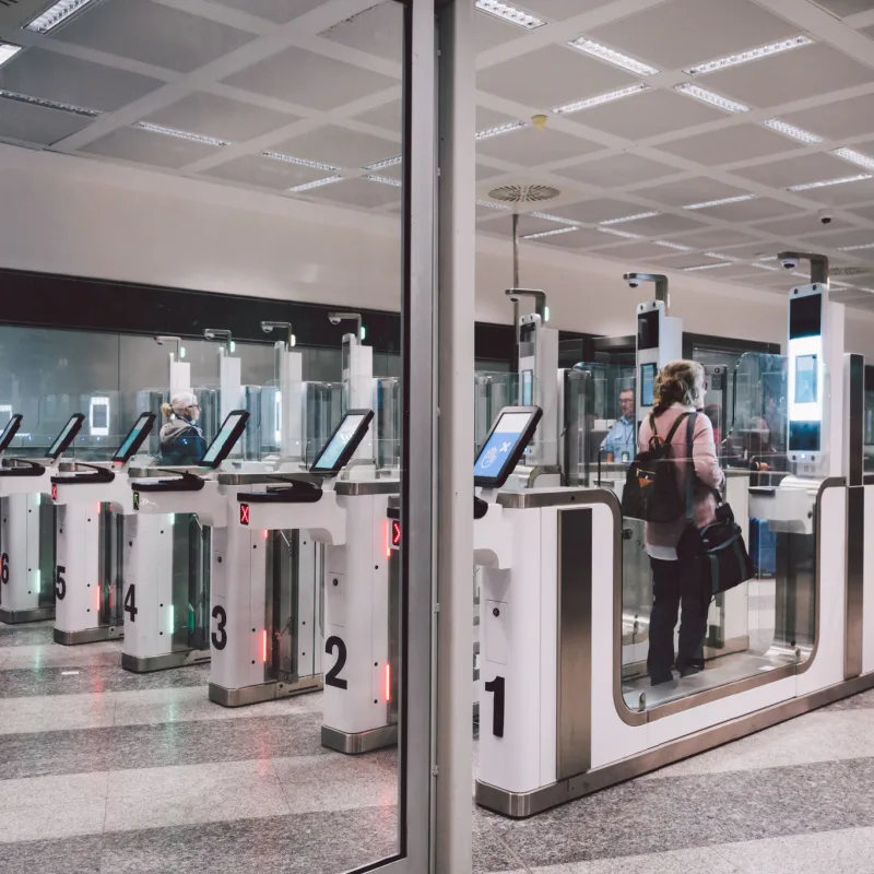 Passport control line