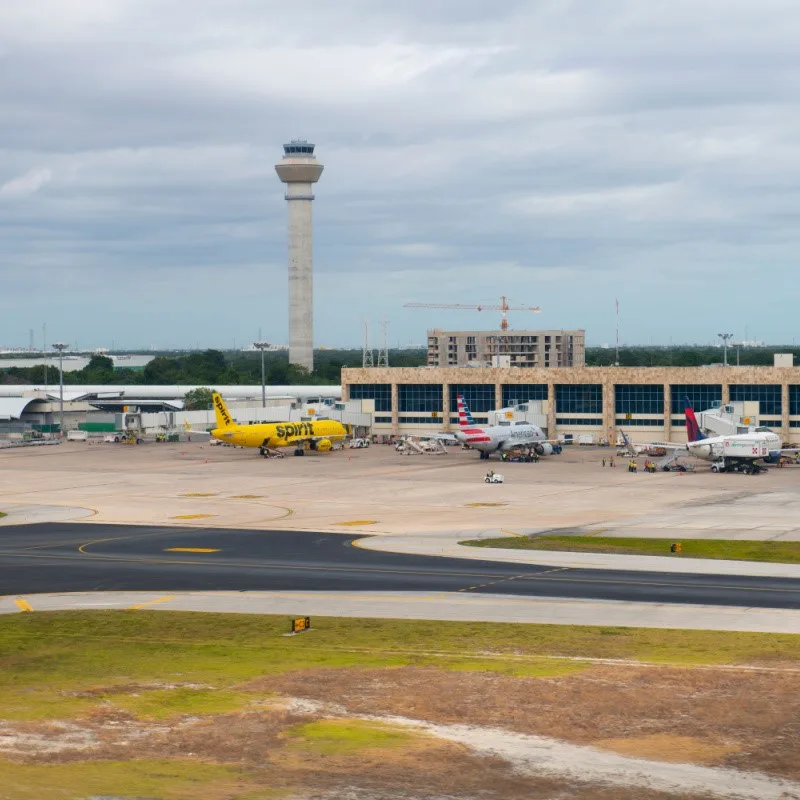 Planes at Cancun Airport