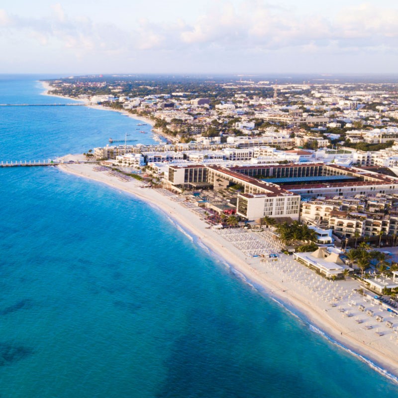 Playa del Carmen Aerial View