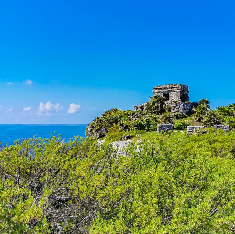 Tulum Ruins Overlooking the Sea
