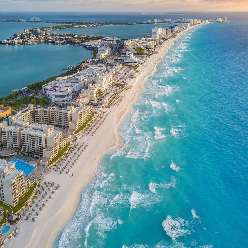 aerial view of cancun