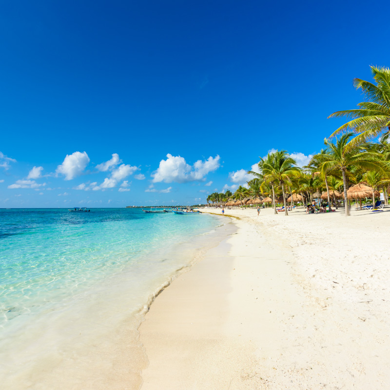 cancun clear pristine beach